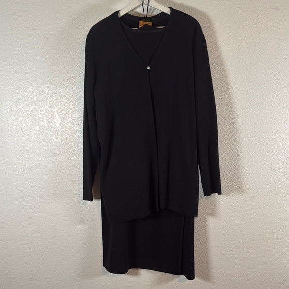 E Wear Black Wool Blend 3 Piece Skirt Set Size 1X/ 2X - Picture 1 of 16